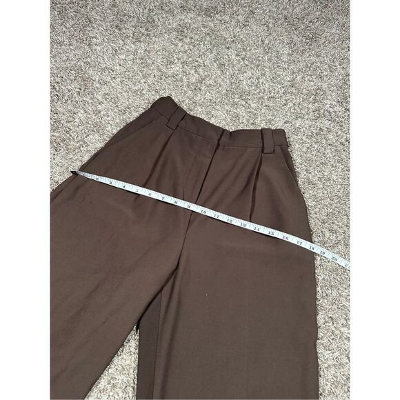 & Other Stories Tapered Cuff Trousers Pants Dark Brown High Rise Womens Size 0 - Picture 9 of 12